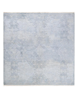 Contemporary Vibrance Light Gray Wool Area Rug 5' 3" x 5' 4" - Solo Rugs