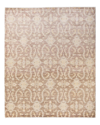 Contemporary Eclectic Brown Wool Area Rug 8' 0" x 10' 0" - Solo Rugs
