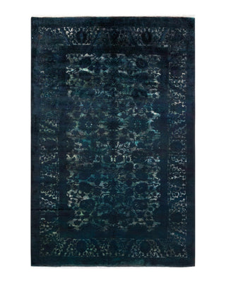 Contemporary Transitional Purple Wool Area Rug 5' 3" x 7' 10" - Solo Rugs