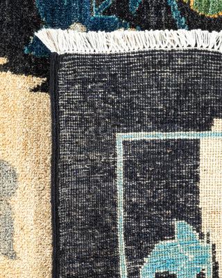 Contemporary Suzani Black Wool Area Rug 12' 2" x 17' 7" - Solo Rugs