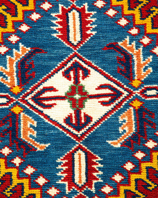 Bohemian Tribal Red Wool Area Rug 4' 3" x 5' 9" - Solo Rugs