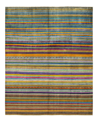 Contemporary Modern Multi Wool Area Rug 8' 1" x 10' 0" - Solo Rugs