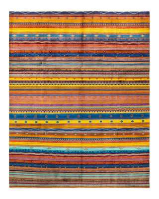 Contemporary Modern Multi Wool Area Rug 8' 1" x 10' 1" - Solo Rugs