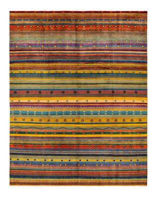 Contemporary Modern Multi Wool Area Rug 7' 10" x 10' 3" - Solo Rugs