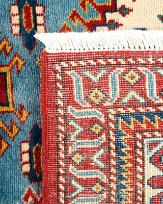 Bohemian Tribal Red Wool Area Rug 5' 10" x 7' 10" - Solo Rugs