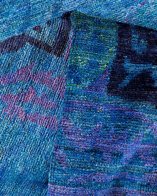 Contemporary Fine Vibrance Gray Wool Area Rug 8' 10" x 11' 10" - Solo Rugs