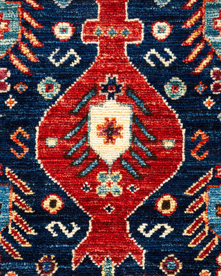 Traditional Serapi Blue Wool Area Rug 8' 0" x 10' 5" - Solo Rugs