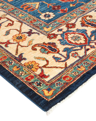 Traditional Serapi Blue Wool Area Rug 9' 10" x 13' 9" - Solo Rugs