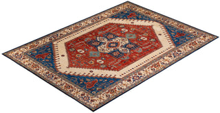 Traditional Serapi Blue Wool Area Rug 9' 10" x 13' 9" - Solo Rugs