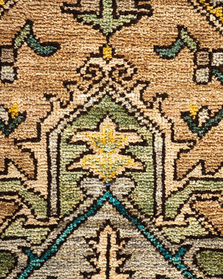 Traditional Serapi Green Wool Area Rug 8' 1" x 9' 10" - Solo Rugs