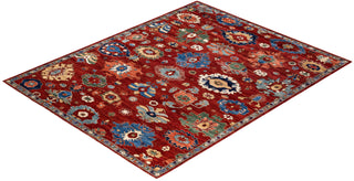 Traditional Serapi Red Wool Area Rug 7' 11" x 9' 11" - Solo Rugs