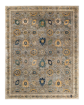 Traditional Serapi Gray Wool Area Rug 8' 7" x 10' 10" - Solo Rugs