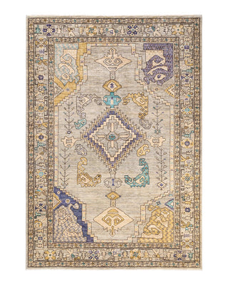 Traditional Serapi Gray Wool Area Rug 6' 1" x 8' 10" - Solo Rugs