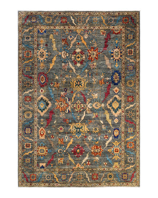 Traditional Serapi Gray Wool Area Rug 6' 1" x 8' 10" - Solo Rugs