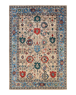Traditional Serapi Gray Wool Area Rug 6' 3" x 8' 11" - Solo Rugs