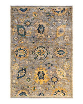 Traditional Serapi Gray Wool Area Rug 6' 6" x 9' 8" - Solo Rugs
