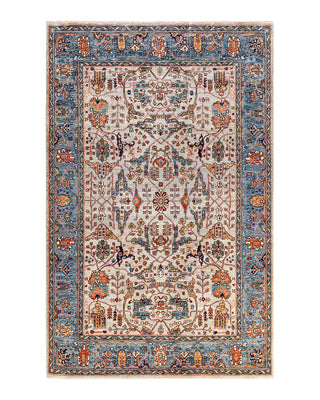 Traditional Serapi Gray Wool Area Rug 5' 9" x 8' 11" - Solo Rugs