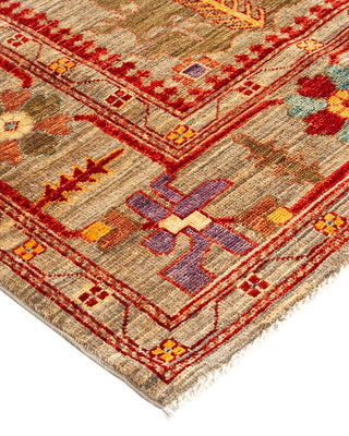 Traditional Serapi Beige Wool Area Rug 5' 9" x 8' 10" - Solo Rugs
