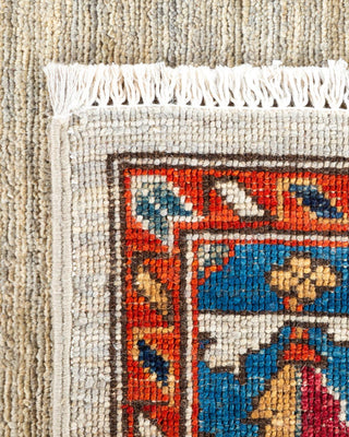 Traditional Serapi Light Gray Wool Area Rug 5' 2" x 9' 7" - Solo Rugs