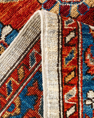 Traditional Serapi Light Gray Wool Area Rug 5' 2" x 9' 7" - Solo Rugs