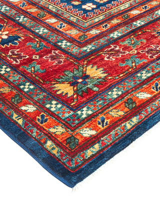 Traditional Serapi Blue Wool Area Rug 9' 8" x 9' 9" - Solo Rugs