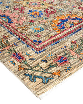 Traditional Serapi Beige Wool Area Rug 5' 2" x 8' 4" - Solo Rugs