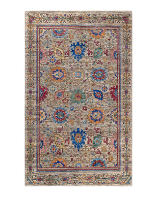 Traditional Serapi Beige Wool Area Rug 5' 2" x 8' 4" - Solo Rugs