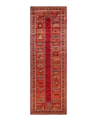 Traditional Serapi Orange Wool Runner 4' 2" x 13' 4" - Solo Rugs