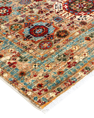 Traditional Serapi Beige Wool Area Rug 3' 5" x 4' 11" - Solo Rugs
