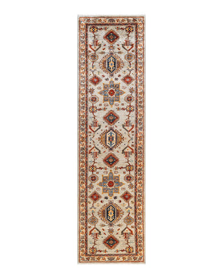 Traditional Serapi Gray Wool Runner 2' 7" x 9' 9" - Solo Rugs