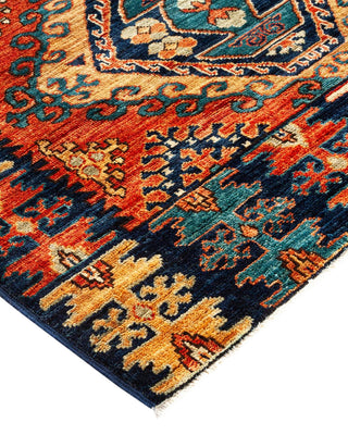 Traditional Serapi Orange Wool Runner 3' 3" x 9' 11" - Solo Rugs