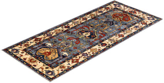 Traditional Serapi Gray Wool Runner 2' 9" x 6' 3" - Solo Rugs