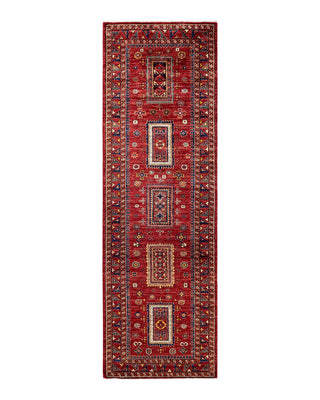 Traditional Serapi Orange Wool Runner 3' 1" x 9' 10" - Solo Rugs