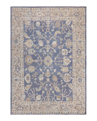 Traditional Oushak Gray Wool Area Rug 6' 1" x 8' 10" - Solo Rugs