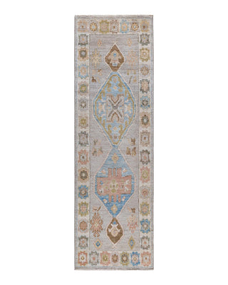 Traditional Oushak Ivory Wool Runner 2' 8" x 8' 9" - Solo Rugs