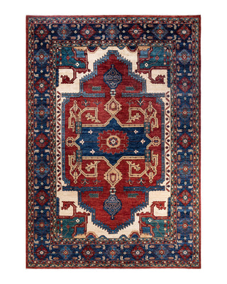 Traditional Serapi Orange Wool Area Rug 9' 9" x 14' 1" - Solo Rugs