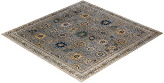 Traditional Serapi Gray Wool Area Rug 8' 7" x 8' 7" - Solo Rugs