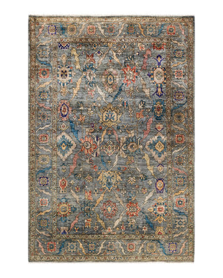 Traditional Serapi Gray Wool Area Rug 6' 2" x 9' 1" - Solo Rugs
