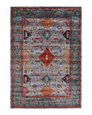Traditional Serapi Gray Wool Area Rug 6' 2" x 8' 10" - Solo Rugs