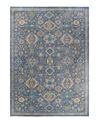 Traditional Serapi Gray Wool Area Rug 9' 10" x 13' 11" - Solo Rugs