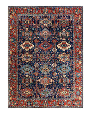 Traditional Serapi Blue Wool Area Rug 10' 1" x 13' 10" - Solo Rugs