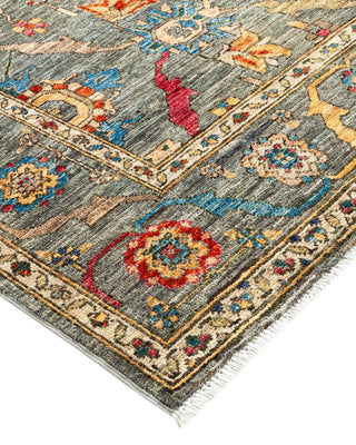 Traditional Serapi Gray Wool Area Rug 5' 2" x 8' 3" - Solo Rugs