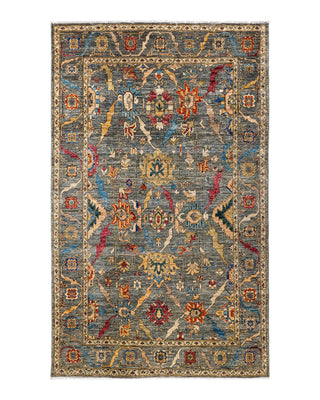 Traditional Serapi Gray Wool Area Rug 5' 2" x 8' 3" - Solo Rugs