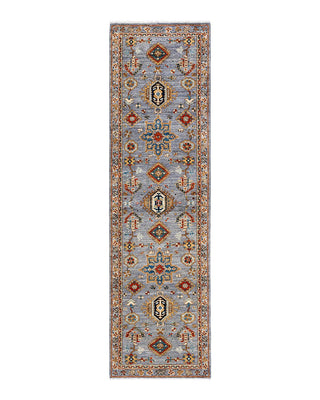 Traditional Serapi Gray Wool Runner 2' 8" x 9' 8" - Solo Rugs