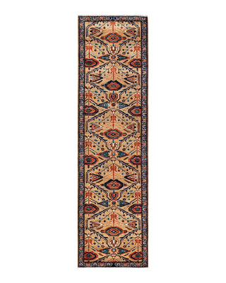 Traditional Serapi Yellow Wool Runner 2' 8" x 9' 7" - Solo Rugs