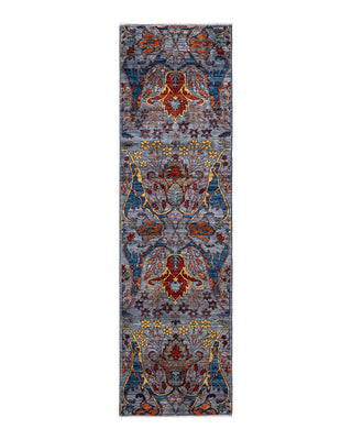 Traditional Serapi Gray Wool Runner 2' 9" x 9' 8" - Solo Rugs