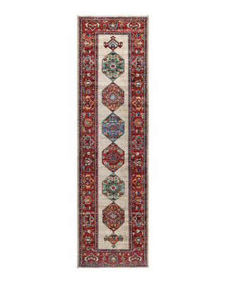 Traditional Serapi Ivory Wool Runner 2' 9" x 9' 10" - Solo Rugs