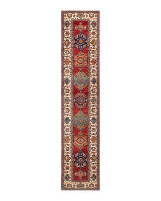 Traditional Serapi Blue Wool Runner 2' 10" x 14' 0" - Solo Rugs