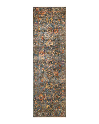 Traditional Serapi Gray Wool Runner 2' 11" x 9' 9" - Solo Rugs