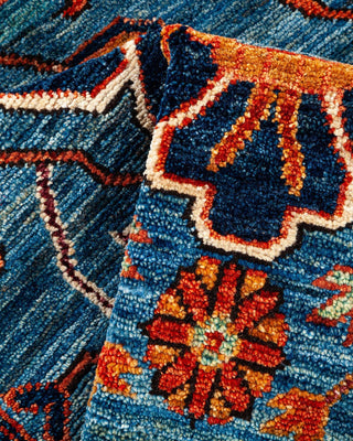 Traditional Serapi Light Blue Wool Area Rug 2' 0" x 3' 0" - Solo Rugs